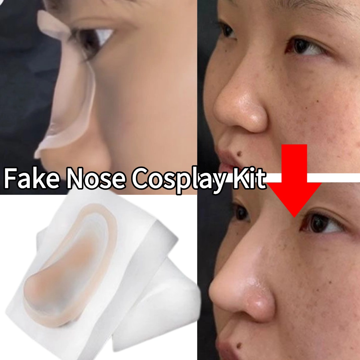 J Beauty Makeup - Silicone Fake Nose Cosplay Kit Reusable
