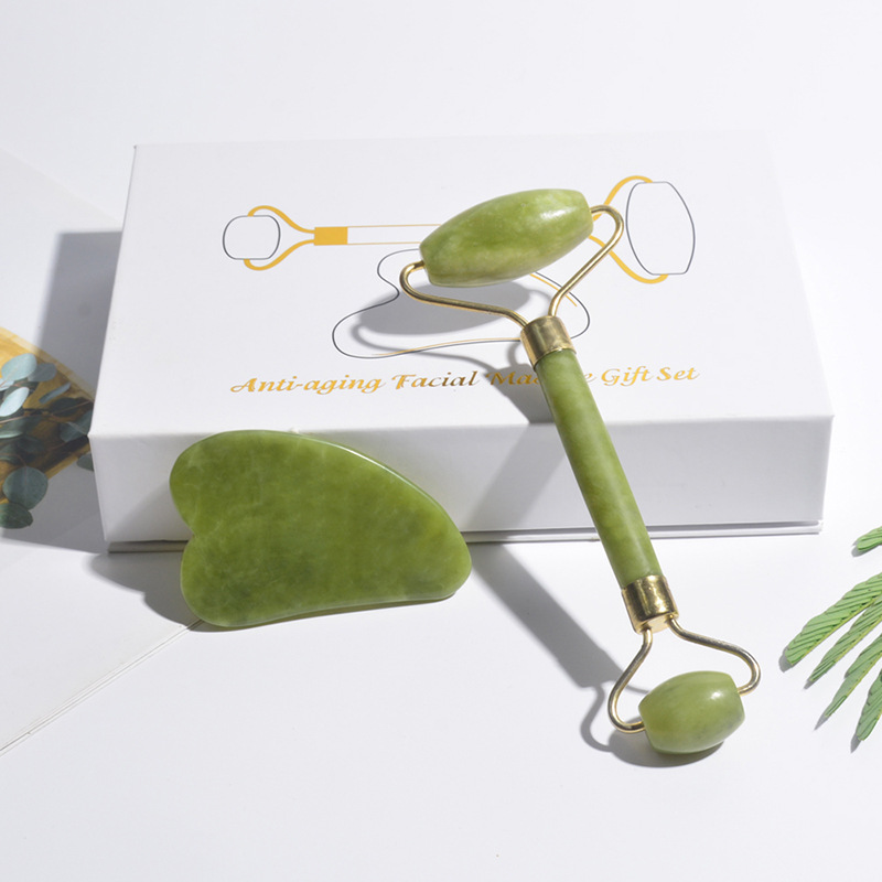 Jade Roller Gua Sha - Natural Jade Roller Face Gua Sha