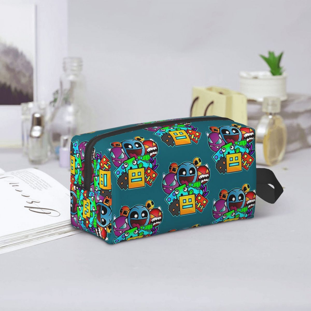 Beauty Makeup Video - Video Game Geometry Dash Makeup Bag