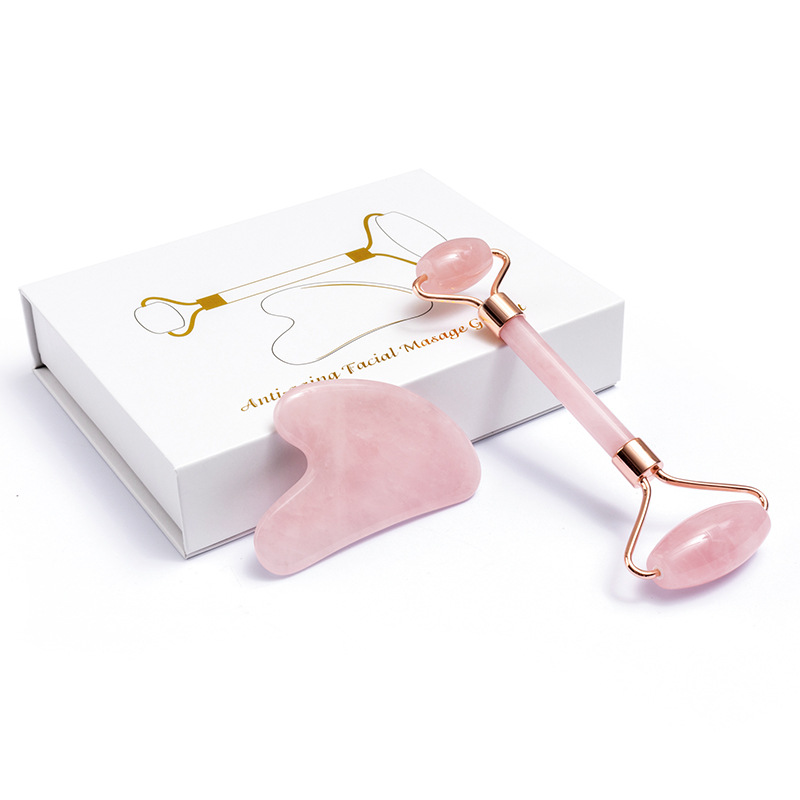 Natural Rose Quartz Jade Rolle - Jade Roller Gua Sha recension och pris