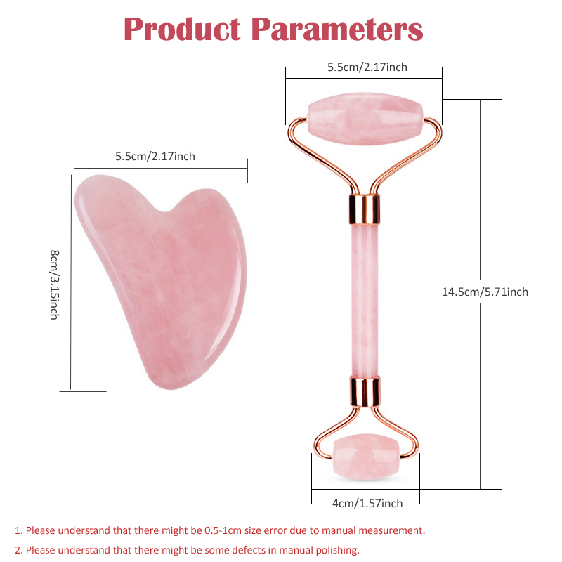 Natural Rose Quartz Jade Rolle - Jade Roller Gua Sha recension och pris