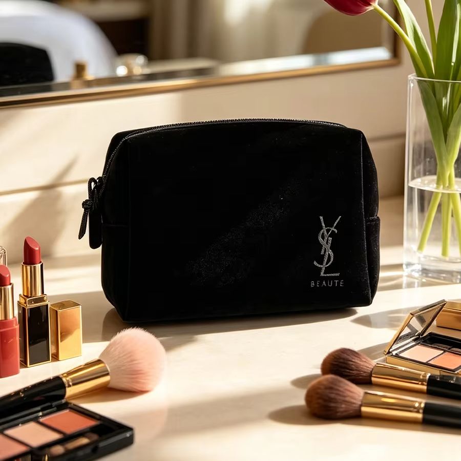 YSL’s Bag Black Printed Cosmet - Ysl Beauty Makeup Bag recension och pris