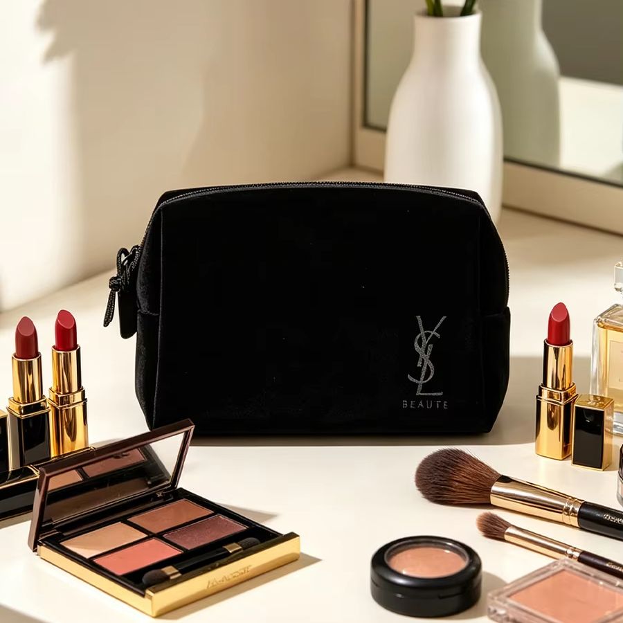 YSL’s Bag Black Printed Cosmet - Ysl Beauty Makeup Bag recension och pris