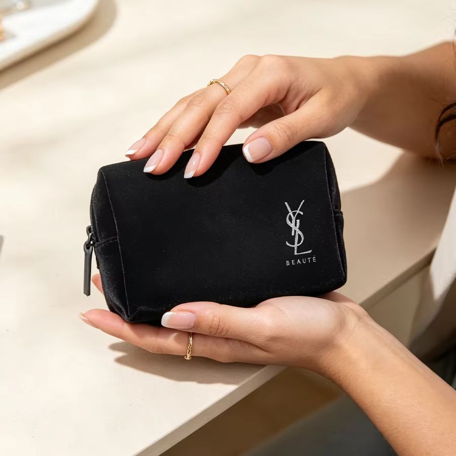 YSL’s Bag Black Printed Cosmet - Ysl Beauty Makeup Bag recension och pris