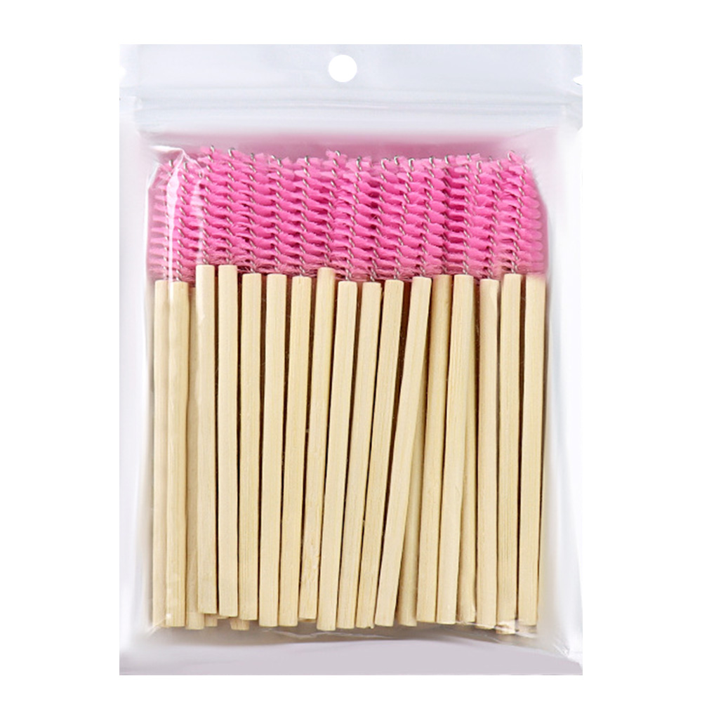 50Pcs Bamboo Handle Eyelash Br - Makeup Brush Set recension och pris