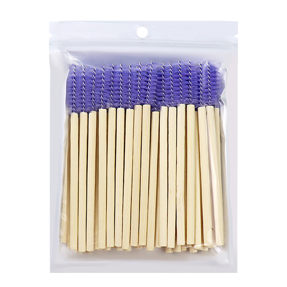 50Pcs Bamboo Handle Eyelash Br - Makeup Brush Set recension och pris