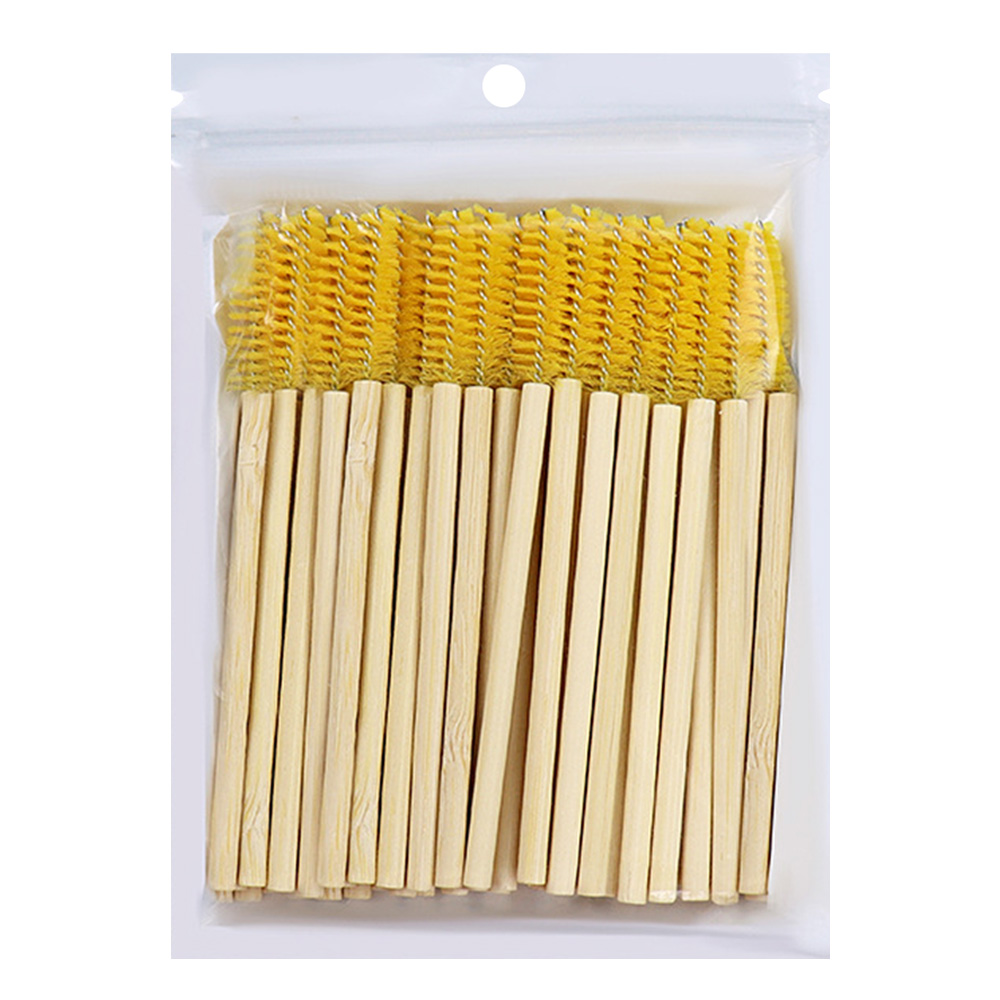 50Pcs Bamboo Handle Eyelash Br - Makeup Brush Set recension och pris