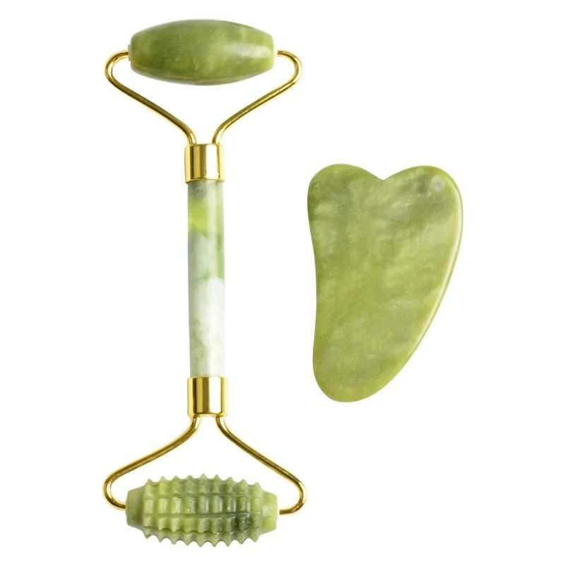 Facial Jade Massage Roller Set - Jade Roller Gua Sha recension och pris