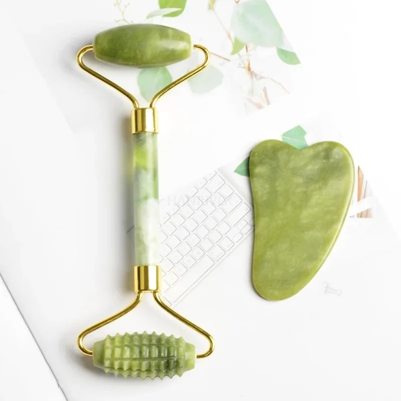 Facial Jade Massage Roller Set - Jade Roller Gua Sha recension och pris