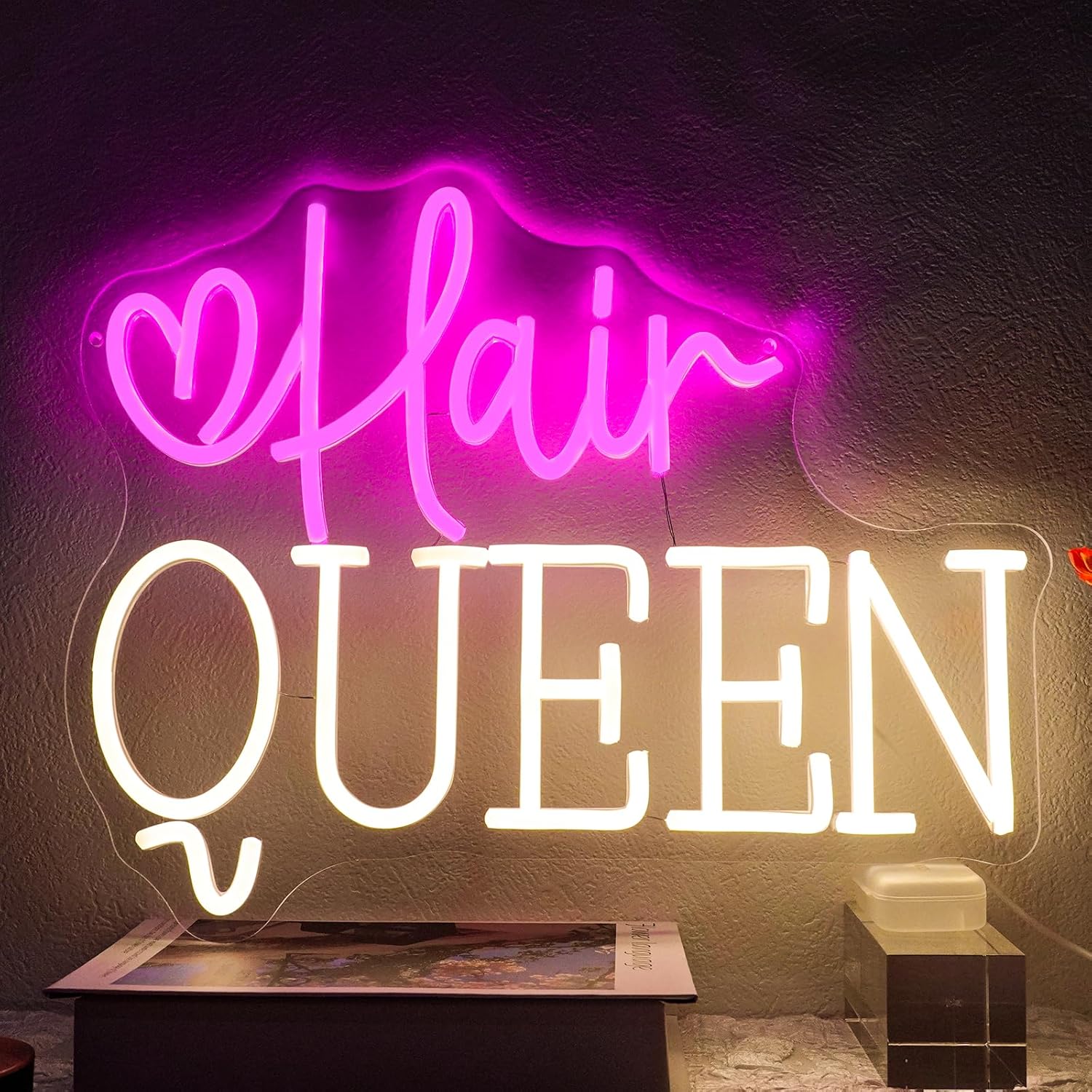 Hair Queen Neon Sign USB Power - Beauty Queen Makeup Studio recension och pris
