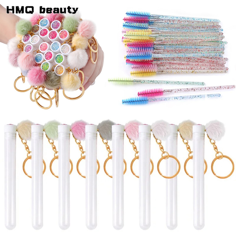 50/5pcs Gold Keychain Tube Eye - Beauty Makeup Youtube recension och pris