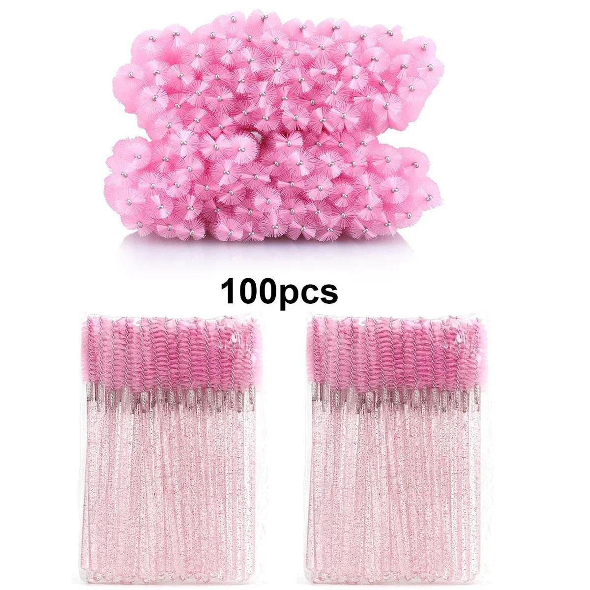 100pcs Disposable Eyelash Brus - Makeup Brush Set recension och pris