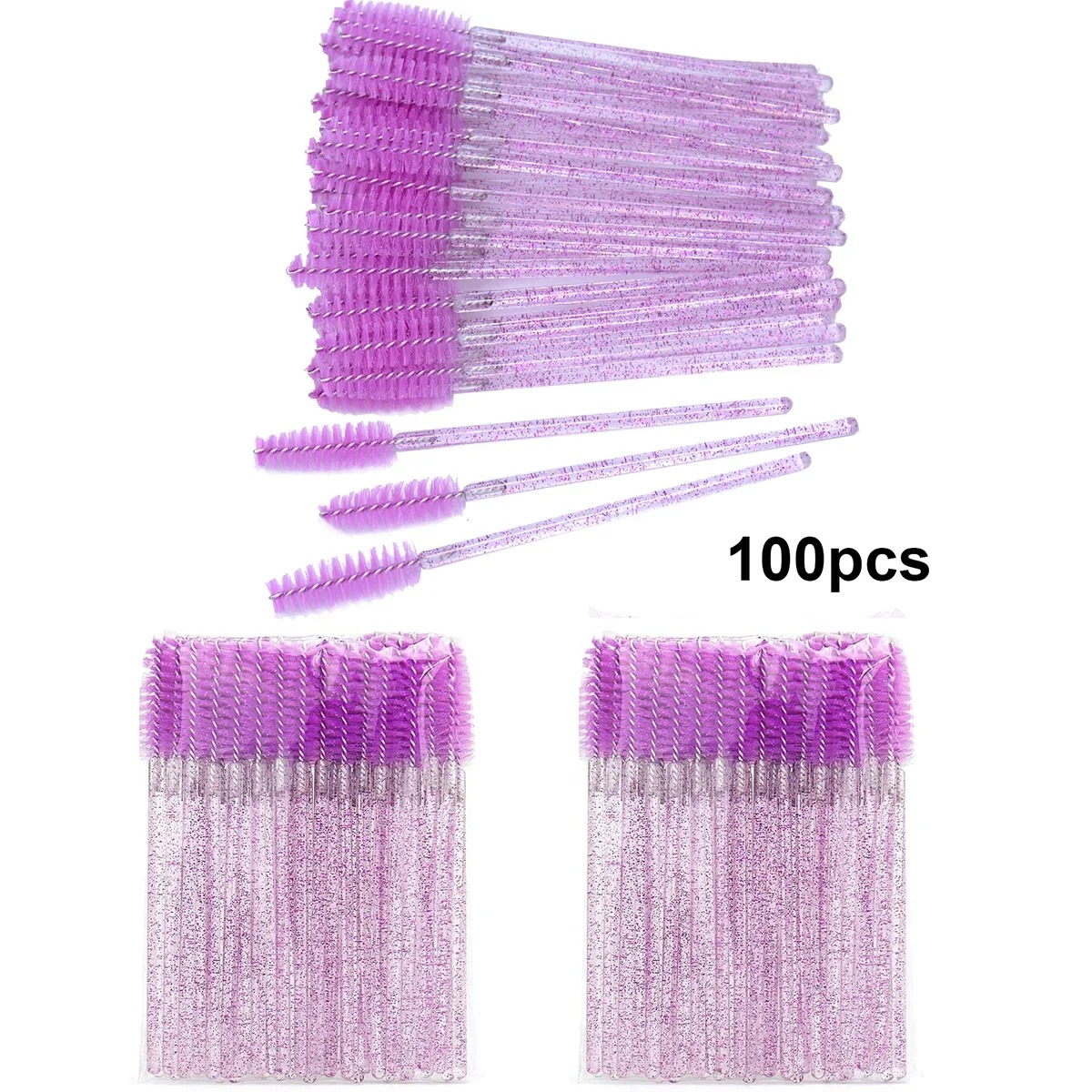 100pcs Disposable Eyelash Brus - Makeup Brush Set recension och pris