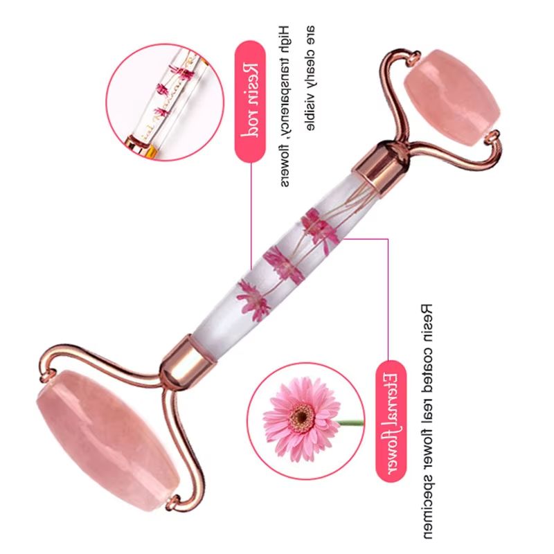 Rose Quartz Eternal Flower Rol - Jade Roller Gua Sha recension och pris