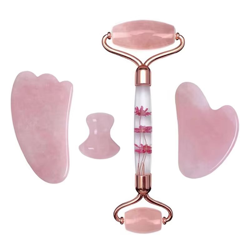 Rose Quartz Eternal Flower Rol - Jade Roller Gua Sha recension och pris