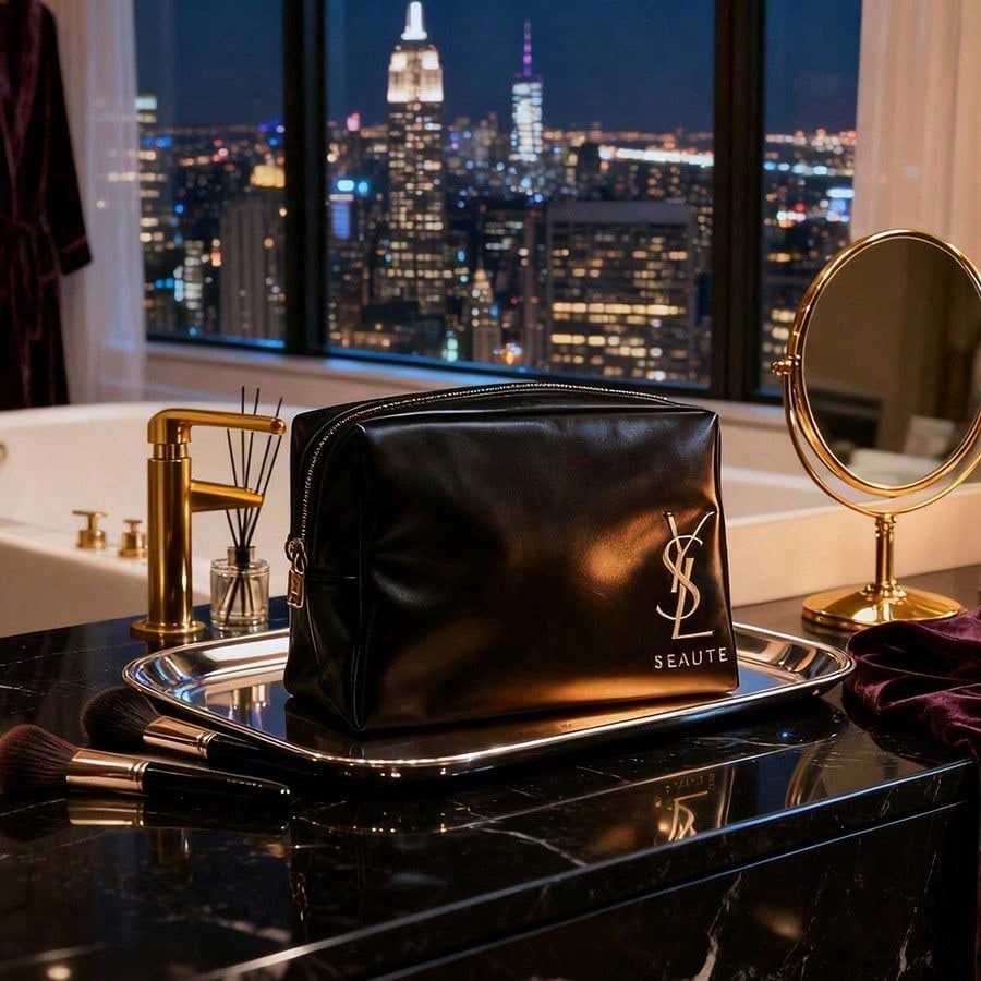 YSL Designer Classic Black Cos - Ysl Beauty Makeup Bag recension och pris