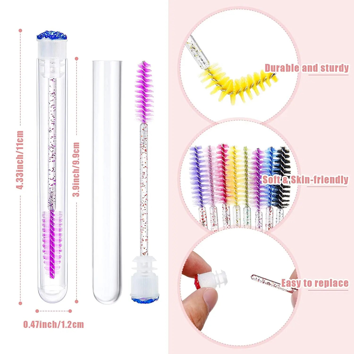 50Pc Reusable Eyebrow Brush Tu - Makeup Brush Set recension och pris