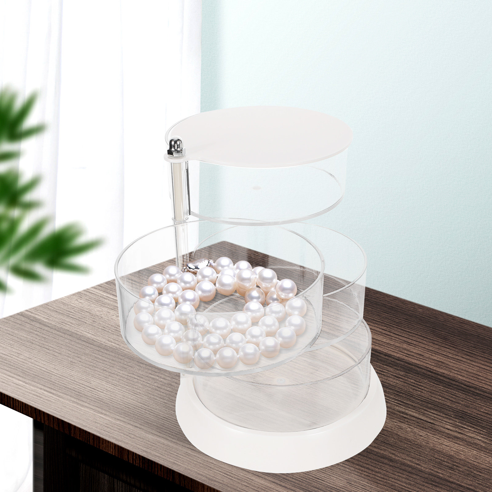 4-Tier Rotating Makeup Organiz - Beauty Makeup Vanity recension och pris