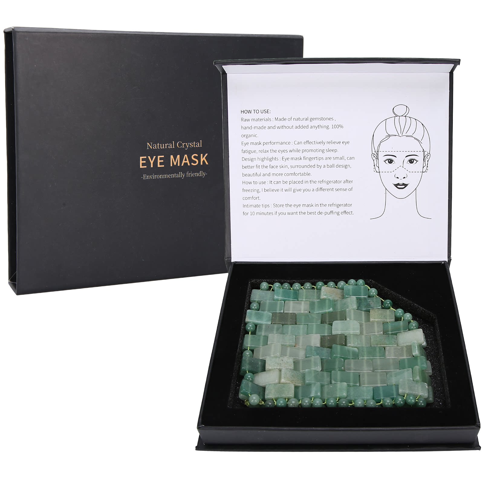 Natural Rose Quartz Jade Eye M - Jade Roller Gua Sha recension och pris