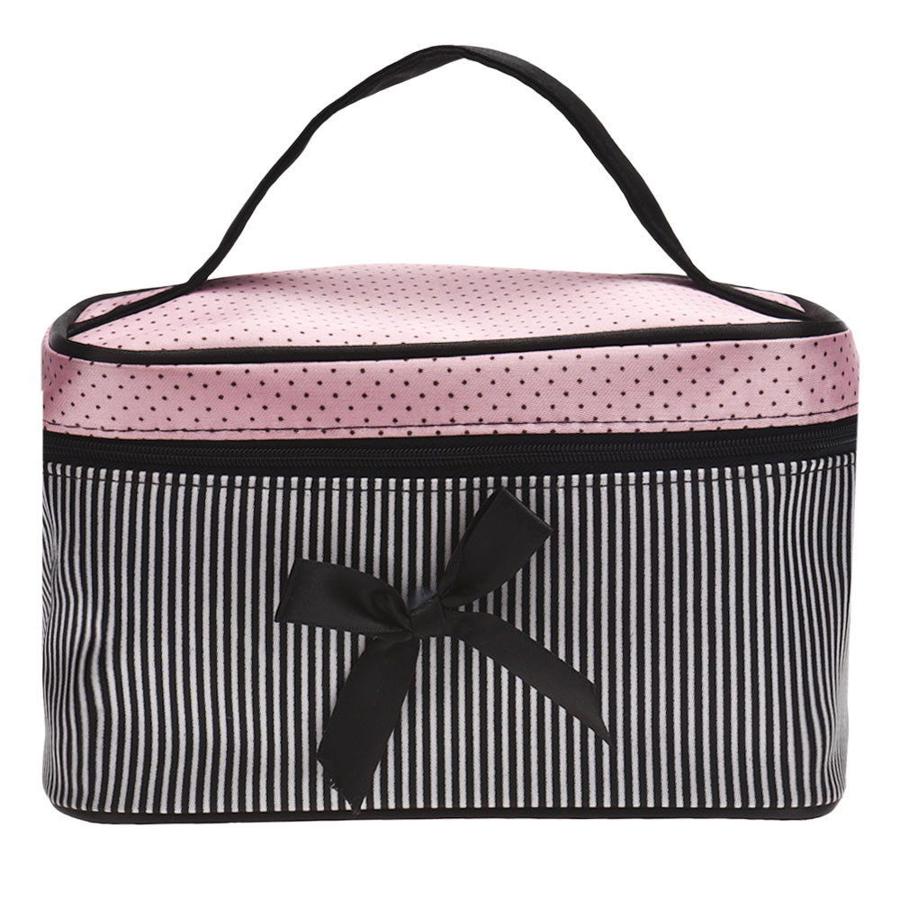 Women Travel Bow Stripe Make U - Ysl Beauty Makeup Bag recension och pris