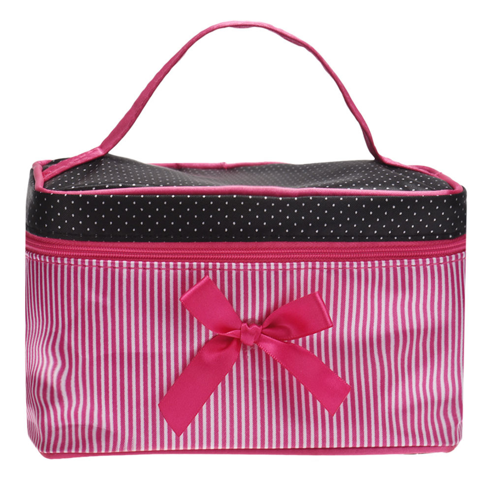 Women Travel Bow Stripe Make U - Ysl Beauty Makeup Bag recension och pris