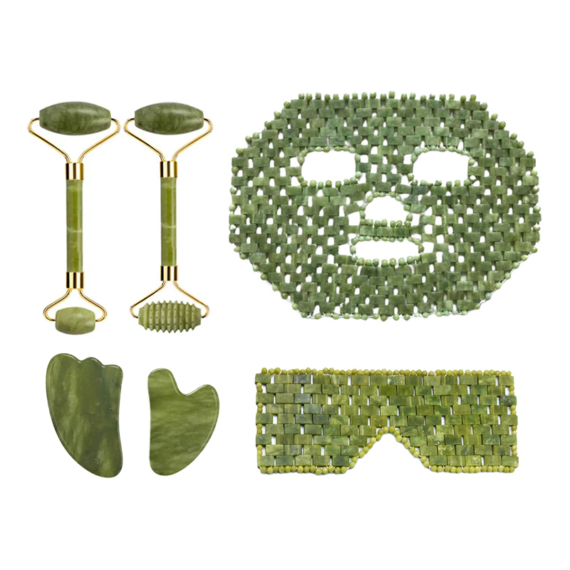 Natural Xiuyan Jade Facial Mas - Jade Roller Gua Sha recension och pris