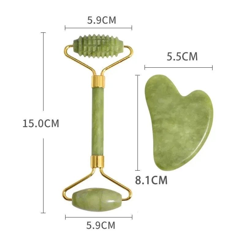 Natural Xiuyan Jade Facial Mas - Jade Roller Gua Sha recension och pris